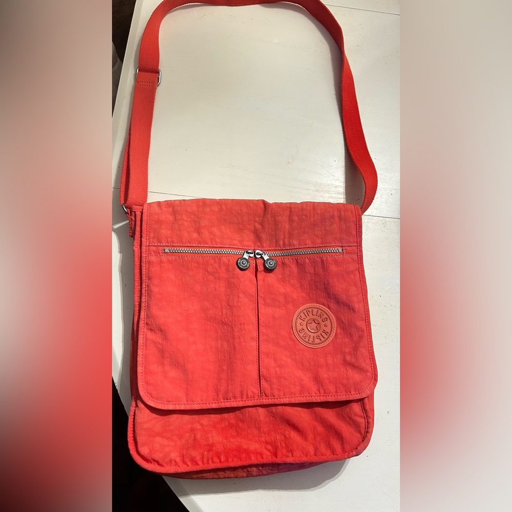 Kipling Crossbody bag, color pink/salmon, Waterproof , Casual, Lightweight!!!